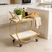 Modern Nordic Gold Iron Art Bar Cart with Wine Glass Rack for Dining Room Living Room Hotel
