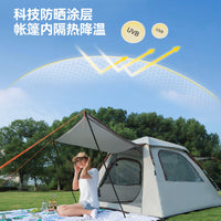 Automatic Pop-Up Camping Tent for Outdoor Beach & Picnic, Waterproof & Portable