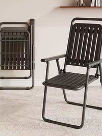 Portable Folding Outdoor Camping Chair with Backrest, Picnic Beach Patio Garden Waterproof Chair