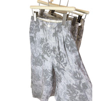 Women's Autumn Elastic Waist Printed Wide-Leg Trousers