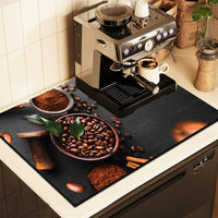American Style Diatomaceous Earth Coffee Machine Mat Kitchen Countertop Absorbent Quick Dry Drain Mat Bar Mat