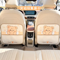 Cute Cartoon Car Seat Back Protector Kick Mat for Kids - Universal Anti-Dirty Pad