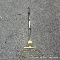 Garden Rake, Leaf Rake, Steel Wire Rake for Leaves, Grass, and Garden Debris