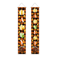 Thanksgiving Harvest Festival Porch Sign Banner for Indoor Outdoor Decoration