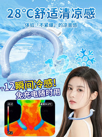 Neck Cooling Tube for Summer Heat Relief, Reusable Wearable Cooling Collar for Students and Outdoor Activities