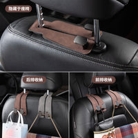 Car Seat Back Hook with Phone Holder and Storage for Headrest