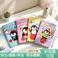 New A5 Cartoon Stitching Notebook Thickened Color Pages Lined Inner Portable Student Learning Office Notebook