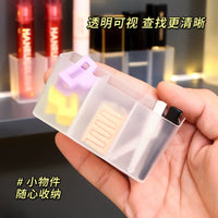 Wall-Mounted 3-Compartment Organizer for Small Items, No-Drill Storage for Tweezers, Scissors, Eyebrow Pencils, Brushes, Lipsticks