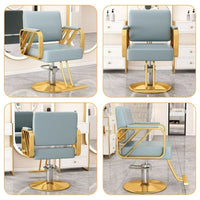 Modern PU Leather Swivel Hydraulic Barber Chair for Salon, Tattoo, Beauty Studio