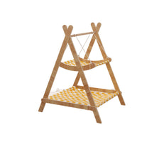 Luxury Double-Layer Wooden Cat Hammock Swing Bed for Small Pets