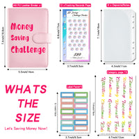 A6 Budget Binder with Cash Envelopes and Stickers for Financial Planning