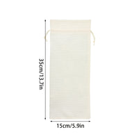 Drawstring Linen Wine Bottle Gift Bag for Parties and Events