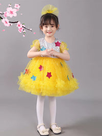 Kids' Star Princess Tutu Dress for Dance Performance and Parties