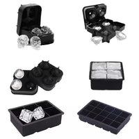 Silicone Ice Cube Trays with Lids, Sphere and Square Molds for Cocktails, Whiskey, and DIY Crafts