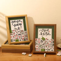 DIY Mahjong Tile Shadow Box Picture Frame Gift Decor