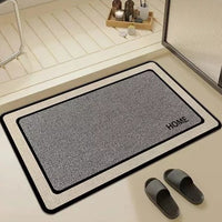 Minimalist Diatomaceous Earth Bath Mat Quick Dry Non-Slip Absorbent Floor Mat for Bathroom Entryway