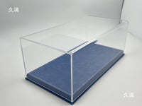 1:18 Scale Car Model Display Case Acrylic Dustproof Cover with Leather Base