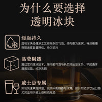 Large Square and Collins Ice Cube Molds for Cocktails and Bar Use, Food-Grade Silicone