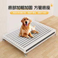 Heavy-Duty Indoor Dog Crate with Toilet Area for Medium to Large Breeds