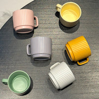 Striped Ceramic Coffee Mug, 260ml