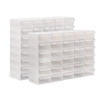 Stackable Plastic Storage Bins with Drawers for Electronic Components, Screws, and Hardware