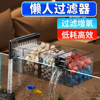 Aquarium Hang-On Back Filter with Multi-Stage Filtration and Oxygenation