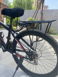 Bicycle Rear Rack with Basket Steel Cargo Carrier for Mountain Bikes