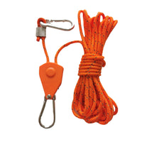 Windproof Reflective Guy Rope with Pulley Adjuster for Outdoor Camping Tents and Tarps