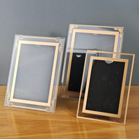 Crystal Glass Photo Frame for A4 Certificates and Pictures, Desktop Display, 6-7 Inch