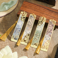 Brass Hollow Metal Bookmark with Chinese Calligraphy for Graduation Gifts and Souvenirs