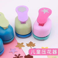 Kids' Large Effort-Saving Paper Punch for DIY Crafts, Kindergarten Art Projects, Snowflake Star Shapes