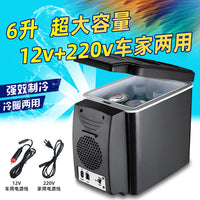6L Portable Car Refrigerator Cooler/Warmer, 12V/220V Mini Fridge for Car and Home Use