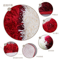 Thickened Geometric Bathroom Rug Set, 3-Piece Non-Slip Absorbent Bath Mat for Toilet and Entryway, Rectangular Floor Mat