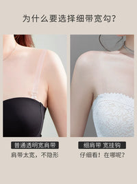 Invisible Matte Non-Slip Bra Straps for Bralettes and Bras, Adjustable Clear Replacement Straps