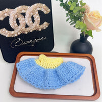 20CM Lop-Eared Bunny Crochet Doll Clothes for Cotton Dolls Hollow Out Skirt Plush Toy Outfit