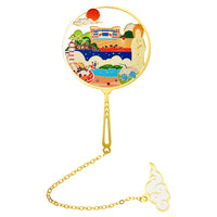 Sanya Hainan Themed Metal Bookmark with Hollow-out Design, Souvenir for Travel Enthusiasts