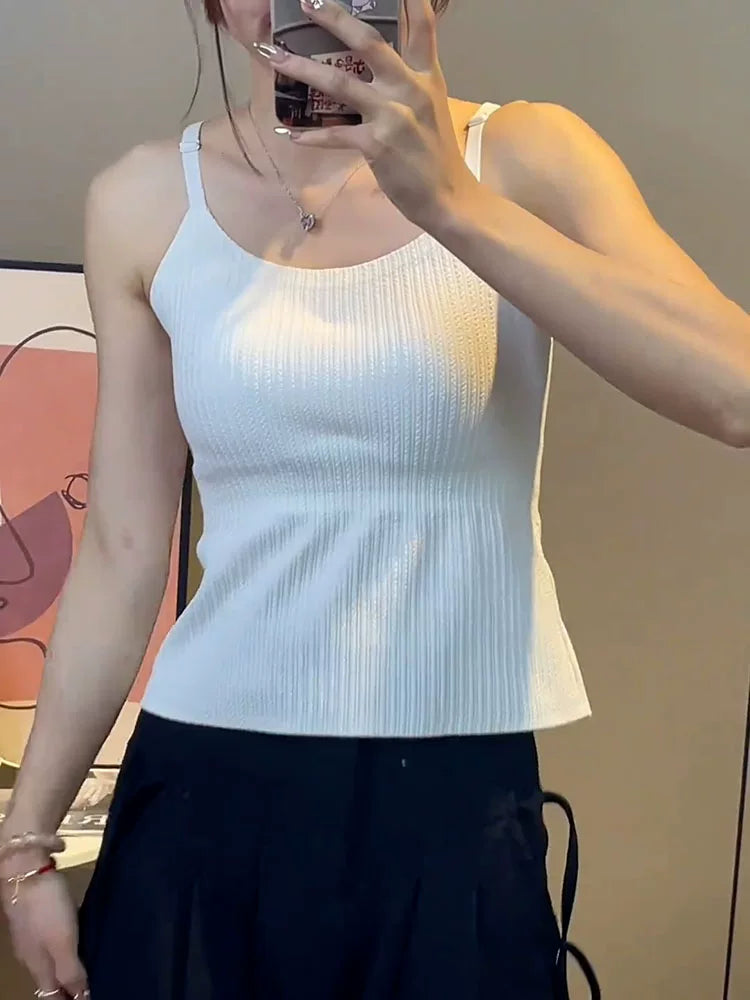 Plus Size Slimming Camisole with Built-in Bra Pad for Women