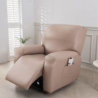 Recliner Sofa Cover Stretch Leather Waterproof Dustproof Slipcover for Single/Double/Triple Seater