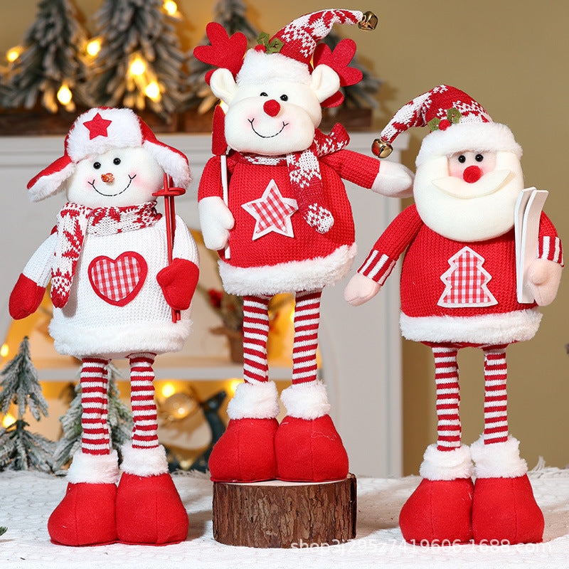 Christmas Retractable Plush Doll Ornament - Santa, Snowman, Reindeer