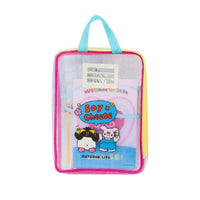 Transparent L-Shaped Zipper File Bag with Handle, Large Capacity Document Organizer for School Subjects