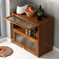 Modern Minimalist Wine Cabinet Sideboard with Flip-Top Storage for Living Room