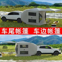 Waterproof Ripstop Oxford Cloth Fiberglass Pole Car Tail Tent for Camping Picnic Mobile Kitchen Lounge