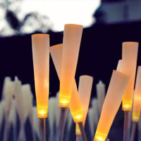LED Outdoor Reed Light Acrylic Candle Wine Glass Frosted Stick Ground Plug Waterproof Landscape Lamp