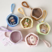 Hisocute Macaron PVC Transparent Ita Bag for Cotton Dolls & Blind Box Figures