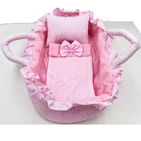 Doll Carrier Basket for Baby Doll Accessories, Pink, Blue, Purple