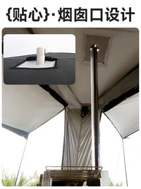 Quick-Open Hydraulic Rooftop Tent with Awning for Camping