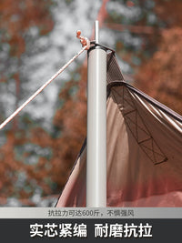 Beishanlang Tent Tarp Wind Rope with Metal Adjuster Buckles for Outdoor Camping