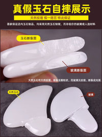 Natural White Jade Gua Sha Board for Face and Body Massage, Anti-Aging and Lifting Tool