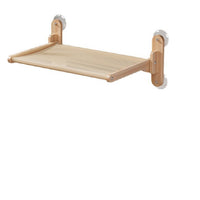 Cat Window Hammock with Suction Cups - Foldable Wooden Frame Pet Perch for Balcony