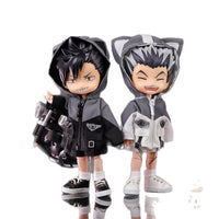 OB11 Doll Clothes Black and White Monster Kindergarten Uniform Set for BJD Blind Box Figures